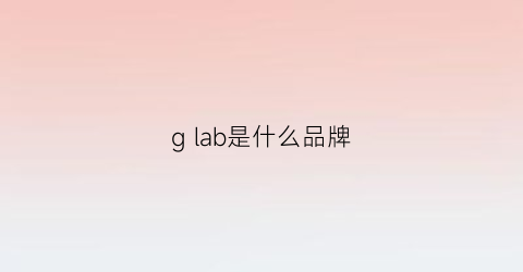 glab是什么品牌(gra是什么意思)